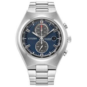 Citizen Men's Sport Casual Chronograph Eco-Drive Silver Watch 43 MM CA7090-52L